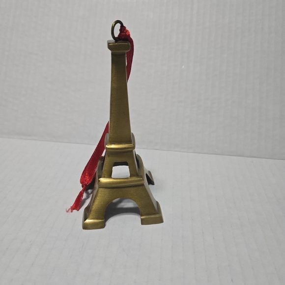 Brass Eiffel Tower Christmas Ornament Paris FR - Picture 6 of 9